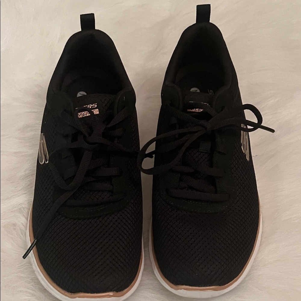 Skechers Black Mesh Sneakers